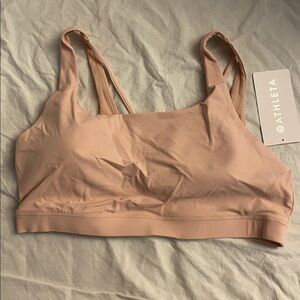 Athleta Light Pink Exhale Sports Bra Size XL D-DD